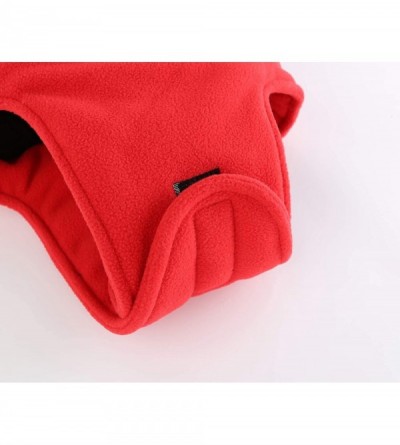 Skullies & Beanies Mens Winter Hat Soft Fleece Daily Beanie Earflap Hat Warm Skull Caps - Red - CV18KESOURL $11.32