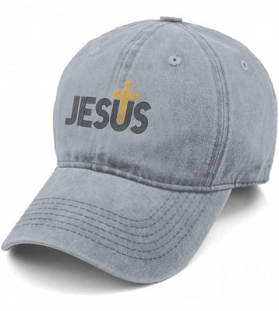 Baseball Caps Jesus Christian Cross Custom Vintage Cool Men & Women Adjustable Jeans Dad Hat Cotton Baseball Cap Red - Gray -...