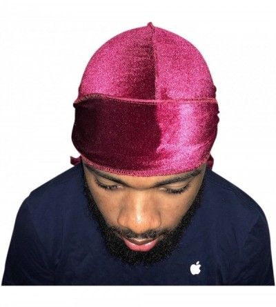 Skullies & Beanies Slippery Apparel - Velvet Premium Durag 360 Waves Extra Long Straps for Men Will Last for Years - CI18EO2X...