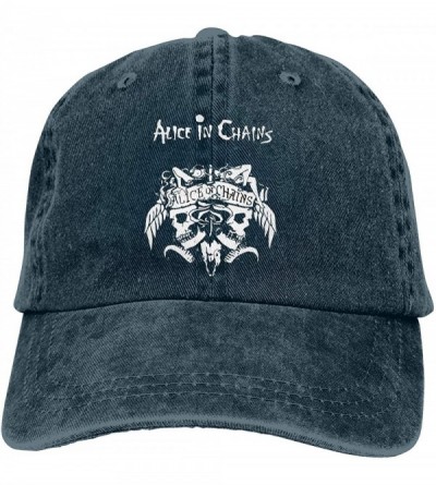 Baseball Caps Alice in Chains Unisex Denim Hat Can Adjust Denim Cap Baseball Cap Black - Navy - CE18RNI96OQ $14.22
