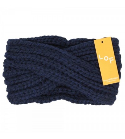 Cold Weather Headbands Women's Soft Knitted Winter Headband Head Wrap Ear Warmer (Twisted-Navy) - Twisted-Navy - CZ18IMWWL06 ...