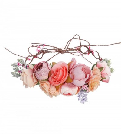 Headbands Bohemia Wedding Headband Champagne - Orange + Pink + Bean Paste - CR18R3KREDO $11.67