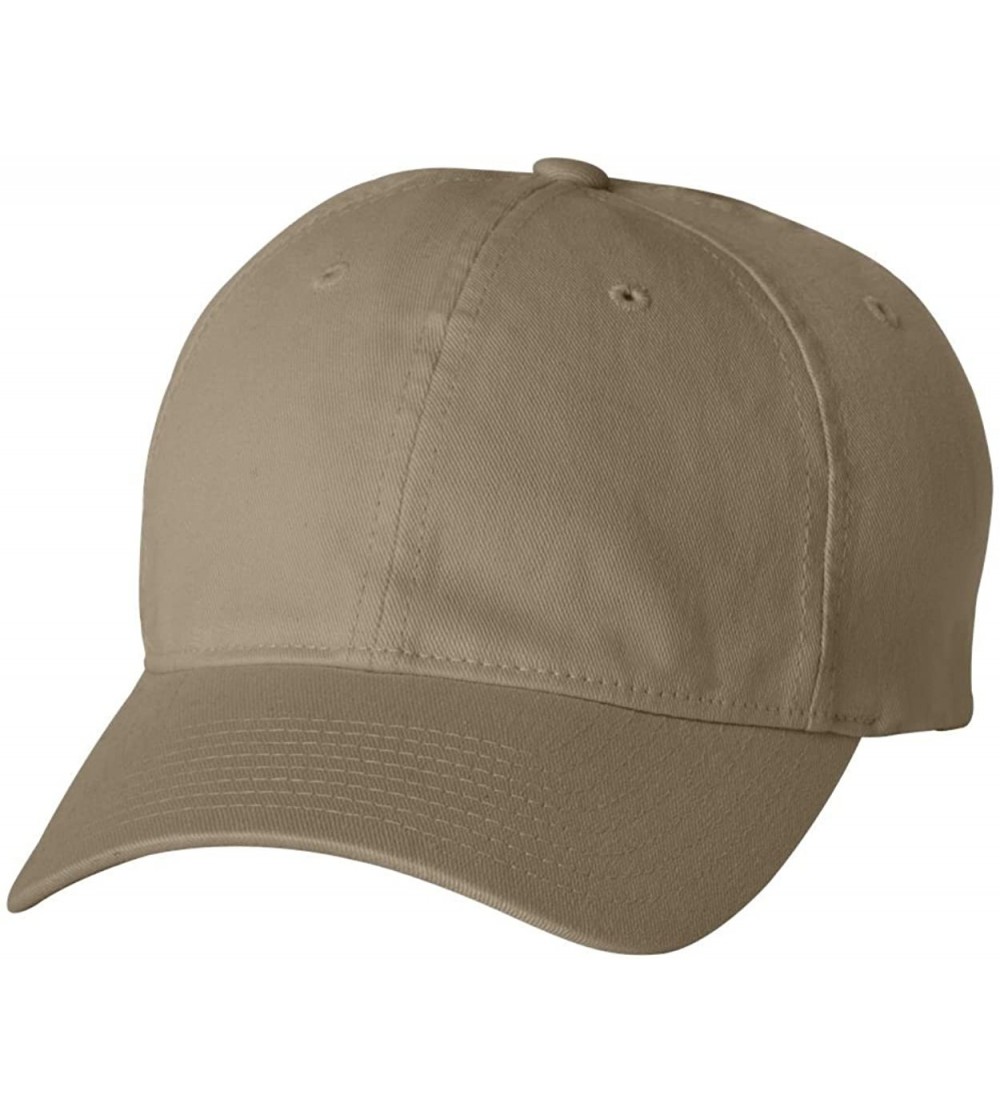 Baseball Caps Flexfit Men's Low-Profile Unstructured Fitted Dad Cap - Khaki - CT18R5YNSMS $20.92