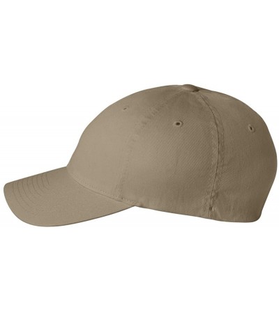 Baseball Caps Flexfit Men's Low-Profile Unstructured Fitted Dad Cap - Khaki - CT18R5YNSMS $20.92