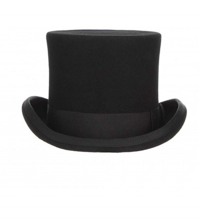 Fedoras 100% Wool Top Hat Men's Satin Lined Wool Felt Magic High Top Hat Party Costume Accessory - C0186Q4RMLM $22.53