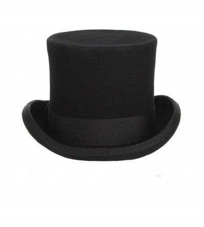 Fedoras 100% Wool Top Hat Men's Satin Lined Wool Felt Magic High Top Hat Party Costume Accessory - C0186Q4RMLM $22.53