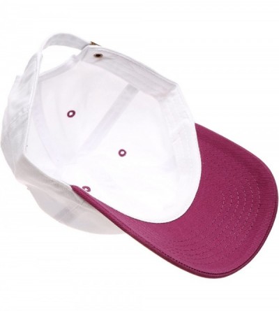 Baseball Caps Two Tone 100% Cotton Stonewashed Cap Adjustable Hat Low Profile Baseball Cap. - Mulberry - CG12O7ARQ7Q $9.51