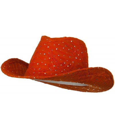Cowboy Hats Glitter Cowboy Hat - Orange - C6116S2XTPJ $52.20