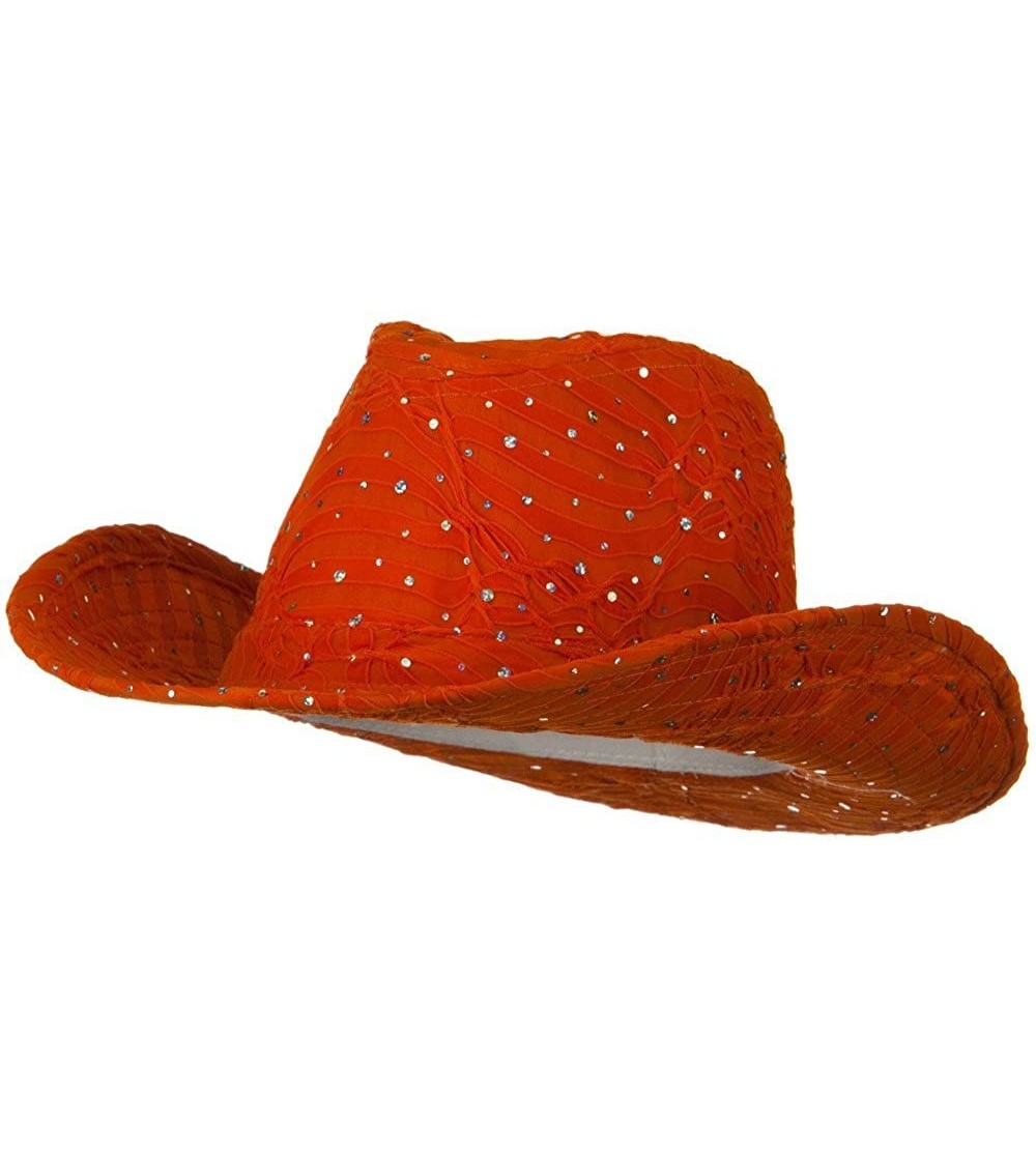 Cowboy Hats Glitter Cowboy Hat - Orange - C6116S2XTPJ $26.10