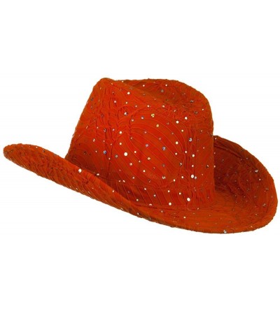 Cowboy Hats Glitter Cowboy Hat - Orange - C6116S2XTPJ $26.10