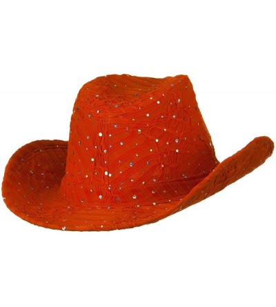 Cowboy Hats Glitter Cowboy Hat - Orange - C6116S2XTPJ $26.10