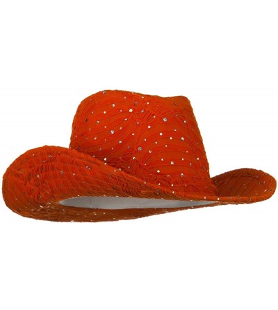 Cowboy Hats Glitter Cowboy Hat - Orange - C6116S2XTPJ $26.10