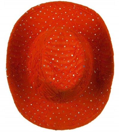 Cowboy Hats Glitter Cowboy Hat - Orange - C6116S2XTPJ $26.10