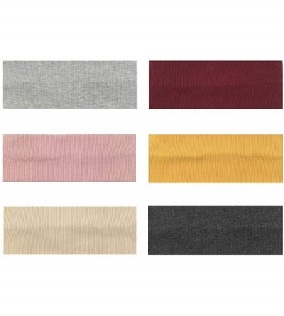 Headbands Headbands Headband Elastic Accessories - 6 Pack Workout Headbands - CM18YC67U3W $9.99