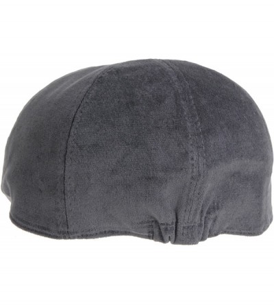 Newsboy Caps Flat Cap Wool Velvet Suede Newsboy Ivy Hat SL3457 - Grey - CP12N1D3JEU $20.96