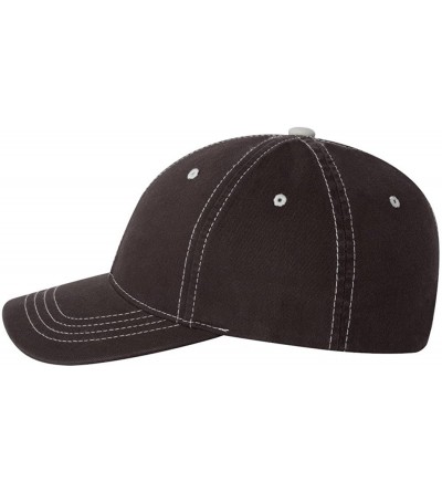 Baseball Caps Contrast Color Stitched Cap - Brown/ Stone - C3118D18T7V $30.02