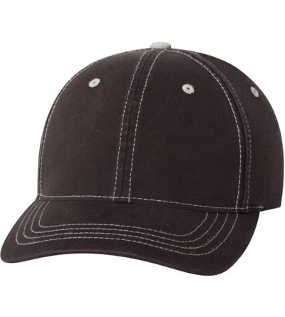 Baseball Caps Contrast Color Stitched Cap - Brown/ Stone - C3118D18T7V $13.43