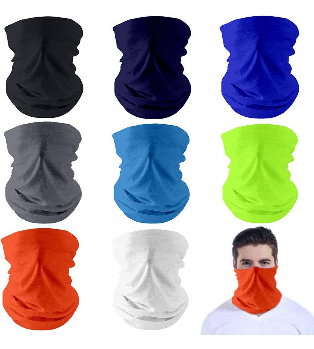 Balaclavas 8 Pack Cooling Neck Gaiter Face Cover Balaclava UV Protection Breathable Bandanas Scarf for Women Men - CX198KKXZH...