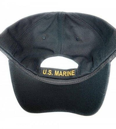 Baseball Caps Military - US Marine Corps Emblem Hat - Black - CY11DAX8D63 $10.80