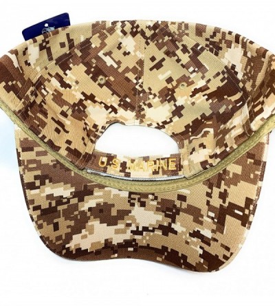 Baseball Caps Military - US Marine Corps Emblem Hat - Black - CY11DAX8D63 $10.80