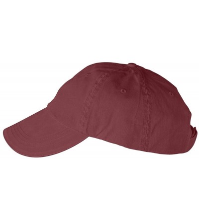 Baseball Caps Solid Low-Profile Sandwich Trim Pigment-Dyed Twill Cap (166) - Red Rock - CI114D8QQ87 $9.54