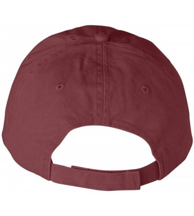 Baseball Caps Solid Low-Profile Sandwich Trim Pigment-Dyed Twill Cap (166) - Red Rock - CI114D8QQ87 $9.54