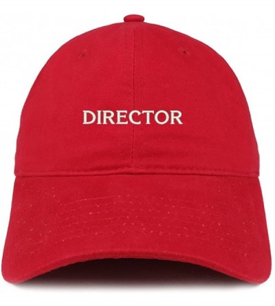 Baseball Caps Director Embroidered Soft Cotton Dad Hat - Red - CW18EYKL42E $33.89