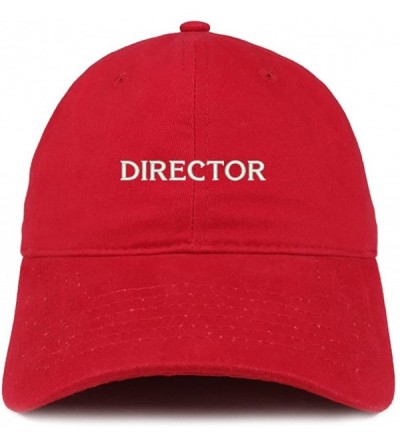 Baseball Caps Director Embroidered Soft Cotton Dad Hat - Red - CW18EYKL42E $20.78