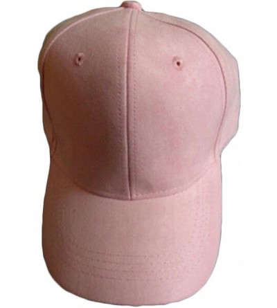 Baseball Caps Unisex Baseball Cap Plain Blank Solid Adjustable Polo Style Hat - Pink - CN186R06DXA $12.91