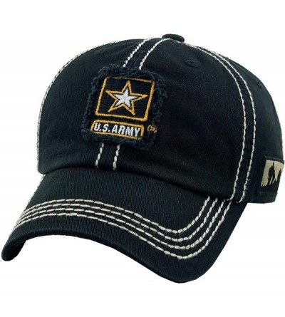 Baseball Caps US Army Official Licensed Premium Quality Only Vintage Distressed Hat Veteran Military Star Baseball Cap - CR18...