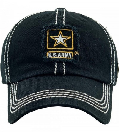 Baseball Caps US Army Official Licensed Premium Quality Only Vintage Distressed Hat Veteran Military Star Baseball Cap - CR18...