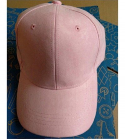 Baseball Caps Unisex Baseball Cap Plain Blank Solid Adjustable Polo Style Hat - Pink - CN186R06DXA $12.91