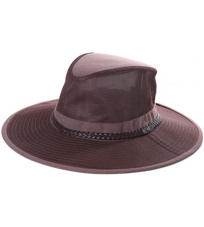 Sun Hats FANCET Bucket Hat for Women Foldable Sun UV SPF Cotton Hunting Fishing - 99069_brown - CC18E2IAWM9 $39.64