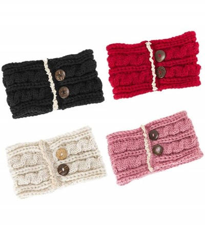 Cold Weather Headbands Women's Warm Crochet Turban Headband Bulky Crochet Twist Headwrap - C - CD18LU3NU84 $36.98