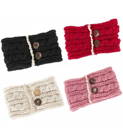 Cold Weather Headbands Women's Warm Crochet Turban Headband Bulky Crochet Twist Headwrap - C - CD18LU3NU84 $14.61