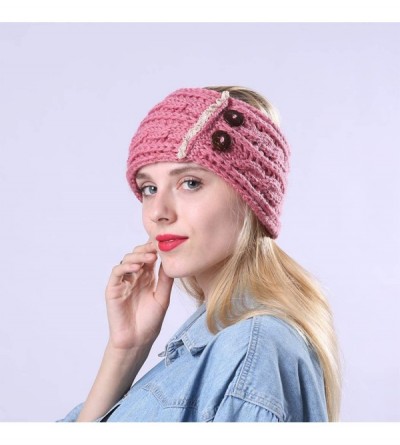 Cold Weather Headbands Women's Warm Crochet Turban Headband Bulky Crochet Twist Headwrap - C - CD18LU3NU84 $33.79