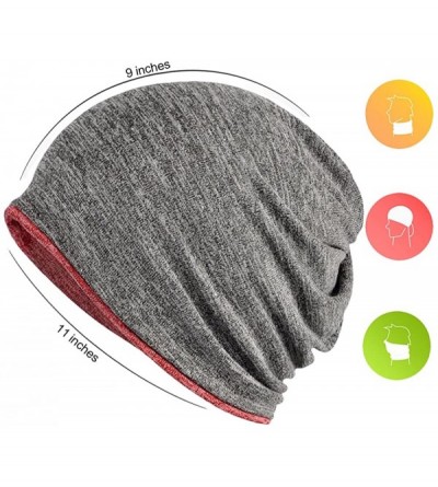 Skullies & Beanies 2 Pack Multifunction Slouchy Beanie for Jogging- Cycling - 1 - CN18DI3829A $16.56