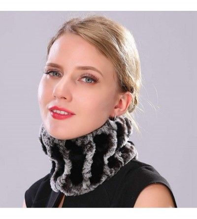 Skullies & Beanies Rabbit Fur Headband Elastic Winter Neck Warmer Fur Ring Cowl Scarf for Women Girls - 6 - CF18LZ9HETH $14.35