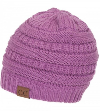 Skullies & Beanies Women's Thick Soft Knit Beanie Cap Hat - New Lavender - CH187EU8Y35 $10.33