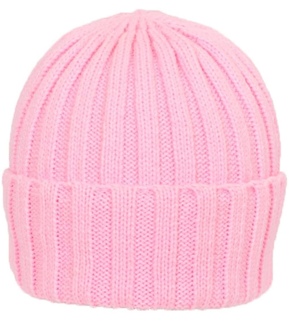 Skullies & Beanies 12.5 inch Long Knitted Beanie - Light Pink - CS12O5EOKO9 $10.58