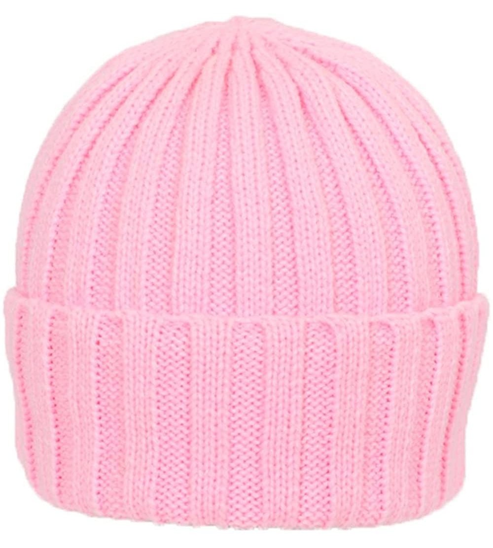 Skullies & Beanies 12.5 inch Long Knitted Beanie - Light Pink - CS12O5EOKO9 $10.58