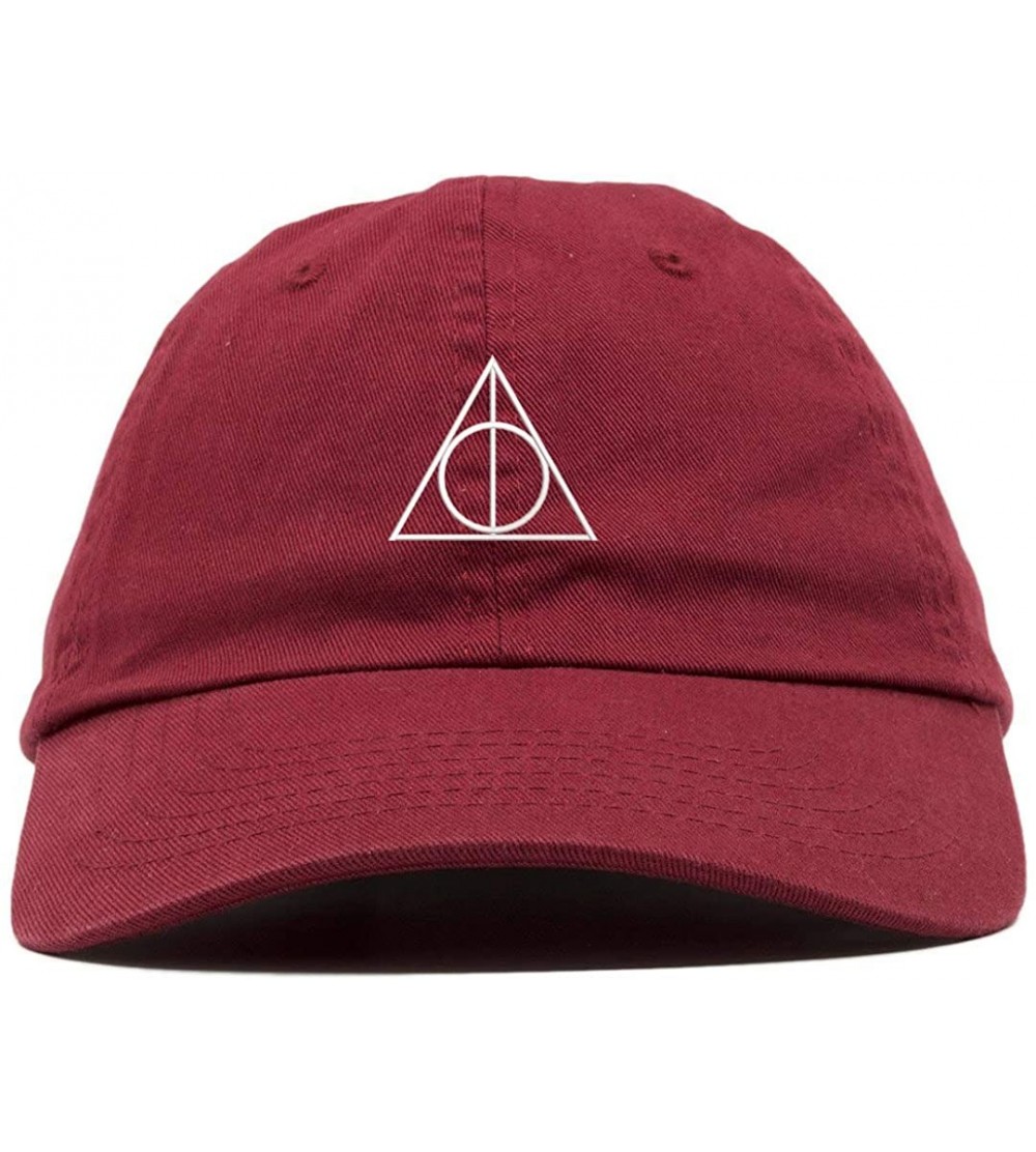 Baseball Caps Deathly Hallows Magic Logo Embroidered Soft Cotton Low Profile Cap - Vc300_maroon - CV18ONIOU33 $15.83