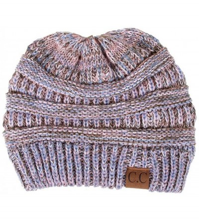 Skullies & Beanies Trendy Warm Chunky Soft Marled Cable Knit Slouchy Beanie - 18 - CW129VX4437 $23.99