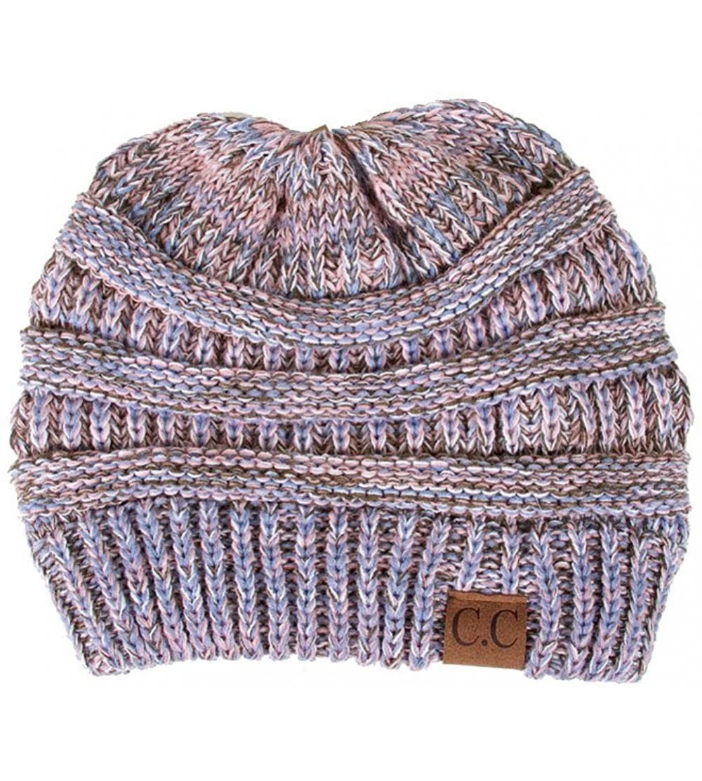 Skullies & Beanies Trendy Warm Chunky Soft Marled Cable Knit Slouchy Beanie - 18 - CW129VX4437 $11.99