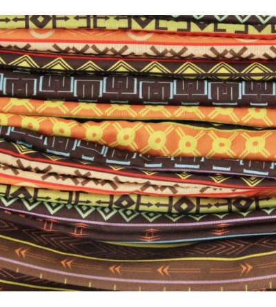 Skullies & Beanies Women Pleated Twist Turban African Printing India Chemo Cap Hairwrap Headwear - Ethic Yellow - CV18WXR8H8X...
