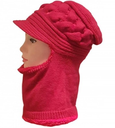 Skullies & Beanies Beanie Scarf Winter Womens Pompom - Red B - CD194G8IOKH $12.73