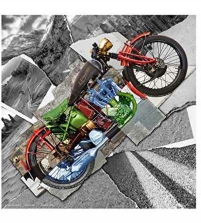 Balaclavas unisex-adult Deluxe Bandanna- Polyester- Motorcycle Montage- 24" x 24" - Motorcycle Montage - CM12G6396ND $9.96