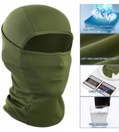 Balaclavas Balaclava - Breathable Face Mask Sun UV Protection for Motorcycle - Deep Blue+deep Green - CD192ZI7XCM $20.16