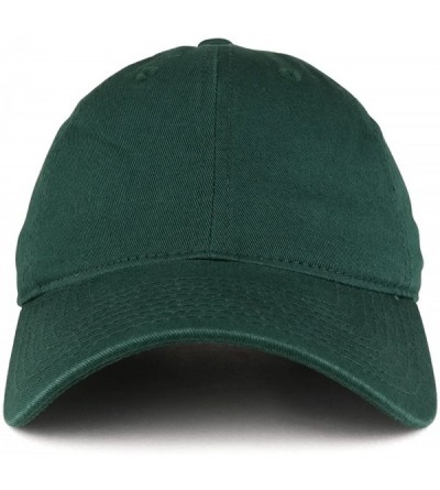 Baseball Caps Low Profile Vintage Washed Cotton Baseball Cap Plain Dad Hat - Hunter - CI1864KZT9O $16.32