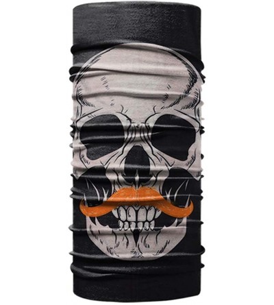 Balaclavas Unisex Multifunctional Seamless Bandana Face Mask Neck Gaiter Headwear Tube Mask Scarf - Skull 3 - CP197SSMUWD $8.37